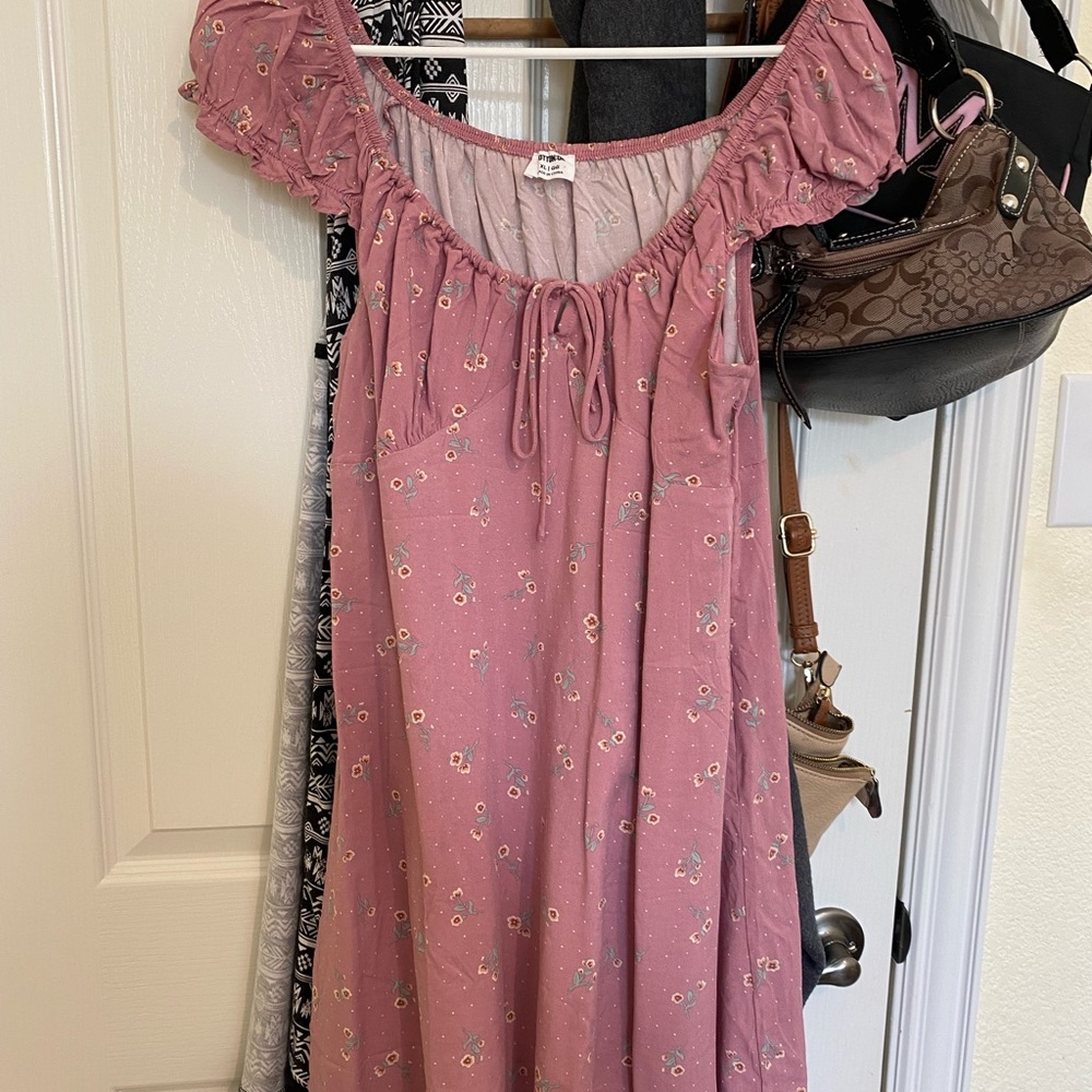 milkmaid floral minidress